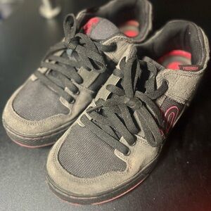 Women’s Grey, Black, and Pink Mountain Biking Shoes